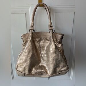 Pulicati gold leather handbag
